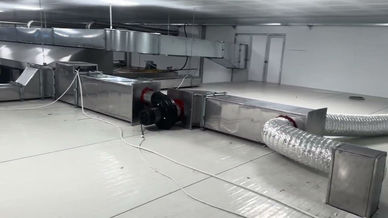 Steam room ventilation ducts — custom-built